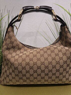Authentic Gucci GG Monogram Canvas Handbag
